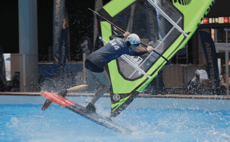 Lisa made an impression on Day 1, being the last rider to leave the pool and trying a large variety of different moves in her runs - FPT Boot Düsseldorf 2026  photo copyright Freestyle Pro Tour taken at  and featuring the Windsurfing class