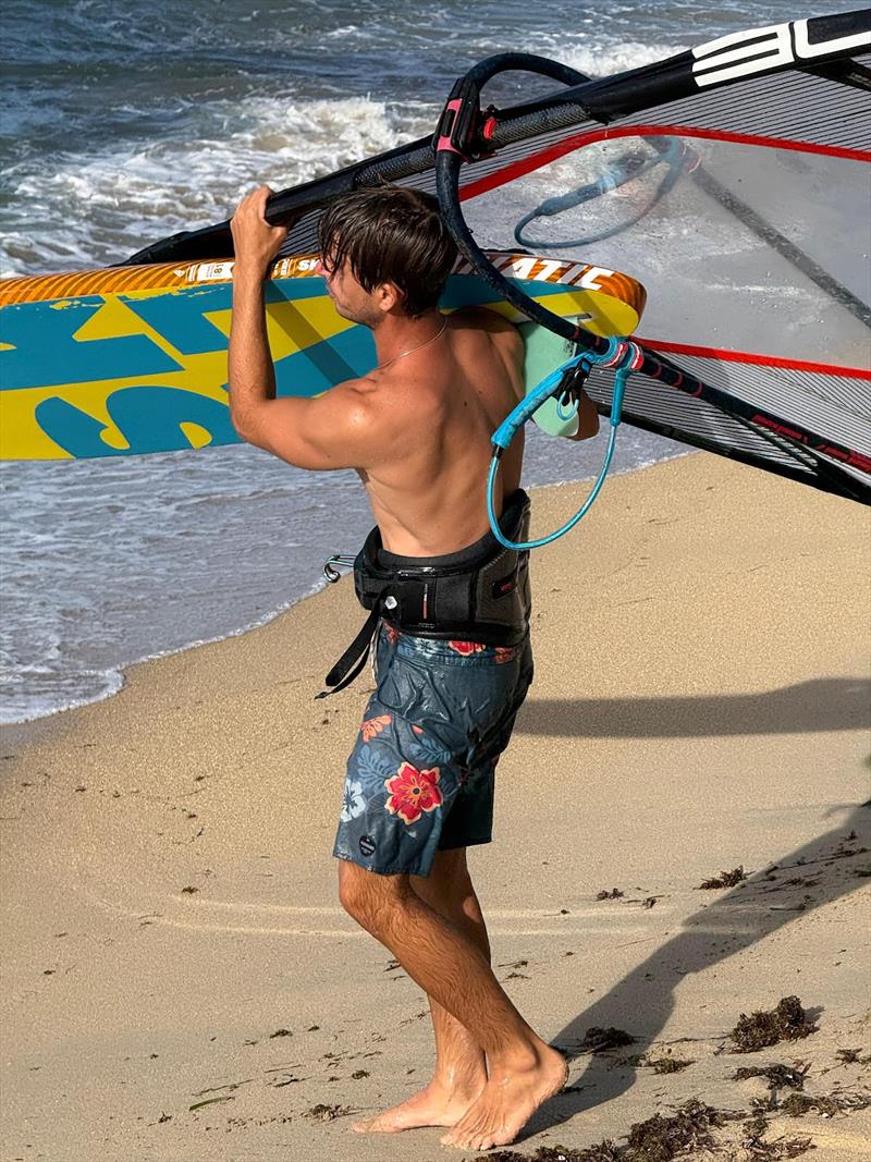 Santiago Lirosi enjoying the tropical beaches - Puerto Rico `Wind Warriors` Windsurf World Wave Tour - photo © International Windsurfing Tour