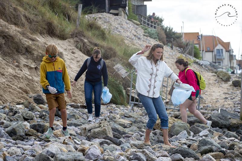 Responsible events leave the natural arena better than. we found it so the world tour always has a community beach clean up and everyone loves it photo copyright Nicolas Peltier taken at  and featuring the Windsurfing class