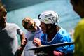 An elated Marta Monge [ITA] qualifies to the Grand Final - Ensis Engedinwing 2025 WingFoil Racing World Cup Switzerland - Day 4