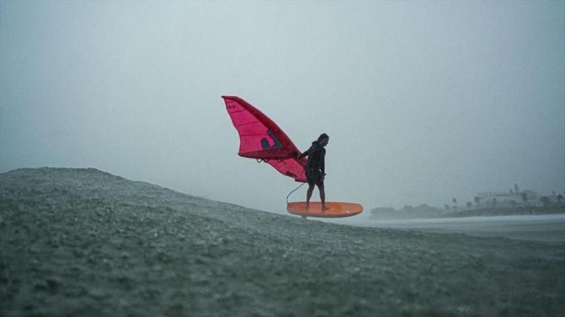 Drew Christiansen storm-riding in St. Petersburg photo copyright Global Wingsports Association taken at  and featuring the Wing Foil class