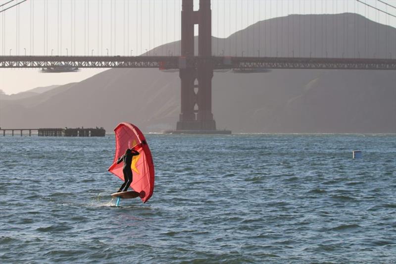 Billy Ackerman at Crissy Field photo copyright Global Wingsports Association taken at  and featuring the Wing Foil class