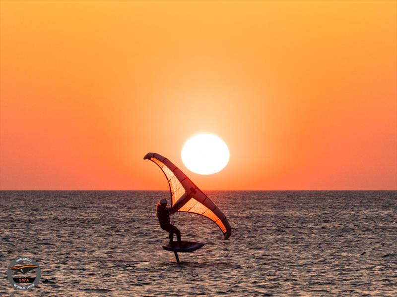 Stunning sunrise start - GWA Wingfoil World Cup France 2022 Day 4 photo copyright Samuel Cardenas / GWA taken at  and featuring the Wing Foil class