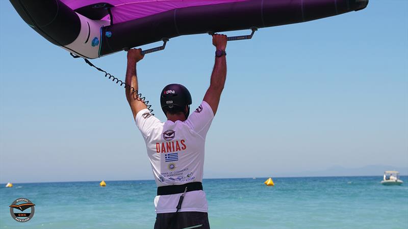 Competitors are hopeful to hit the course on Friday! - GWA Wingfoil Race Class European Championships - Day 1 photo copyright Andromeda Sfakiano taken at  and featuring the Wing Foil class