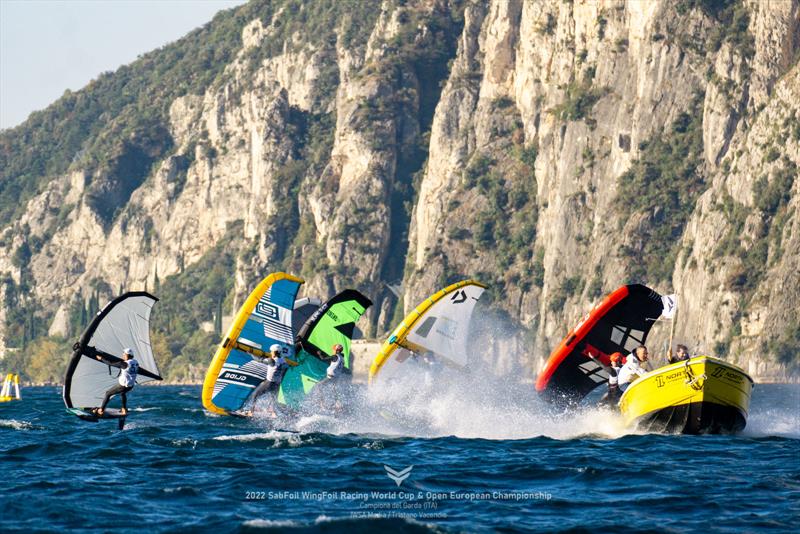 SabFoil 2022 WingFoil Racing World Cup & Open Europeans - Day 1 photo copyright IWSA Media / Tristano Vacondio taken at  and featuring the Wing Foil class