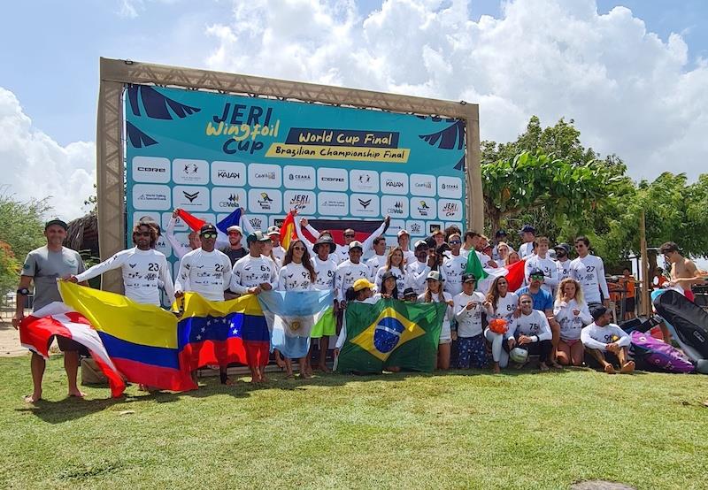 The fleet gets ready to race - 2022 Wingfoil Racing World Cup Jericoacoara - Day 1 photo copyright IWSA / Jeri Wingfoil Cup taken at  and featuring the Wing Foil class
