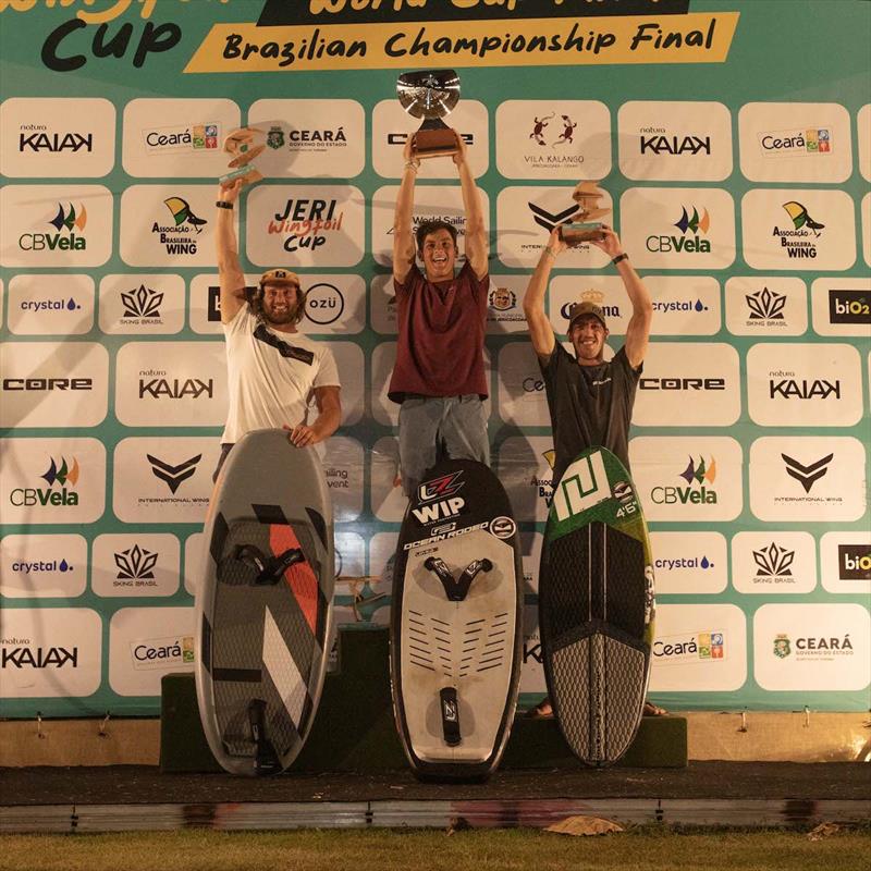 Top 3 men of the 2022 Wingfoil Racing World Cup Jericoacoara photo copyright IWSA / Jeri Wingfoil Cup taken at  and featuring the Wing Foil class