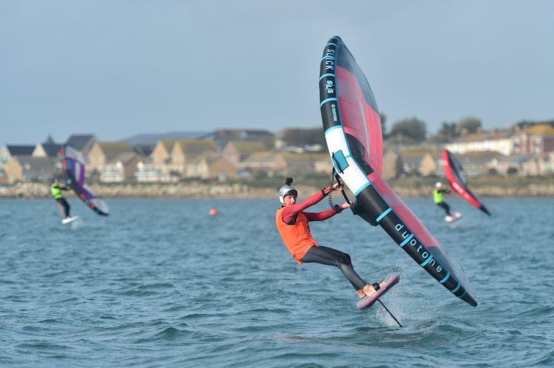 Hugo Dobrijevic racing in the UKWA Wingfoil Slalom Championships 2022 photo copyright Andy Stallman / UK Watershots taken at  and featuring the Wing Foil class