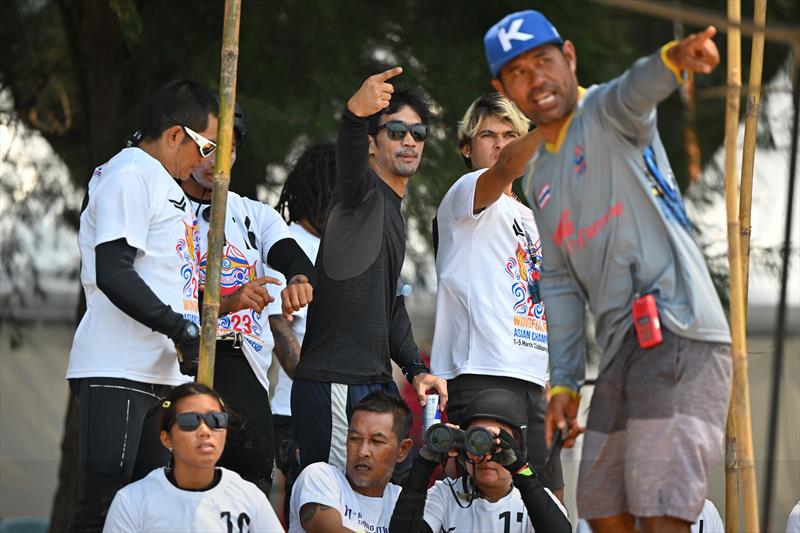 Riders have been waiting in anticipation - WingFoil Racing Asian Championships 2023, day 1 photo copyright IWSA / Techawat Songsuairoop taken at  and featuring the Wing Foil class