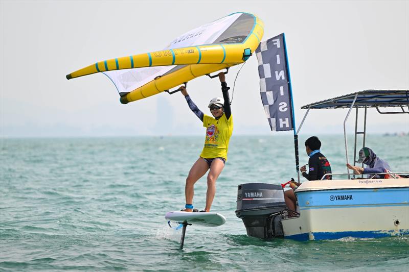 Hei Man Chan (HKG) won most of her races - 2023 WingFoil Racing Asian Championships photo copyright IWSA / Techawat Songsuairoop taken at  and featuring the Wing Foil class