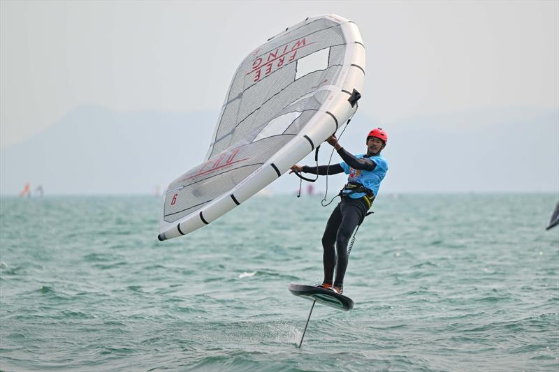 Local boy Juntham Whatsapong grabs silver - 2023 WingFoil Racing Asian Championships photo copyright IWSA / Techawat Songsuairoop taken at  and featuring the Wing Foil class