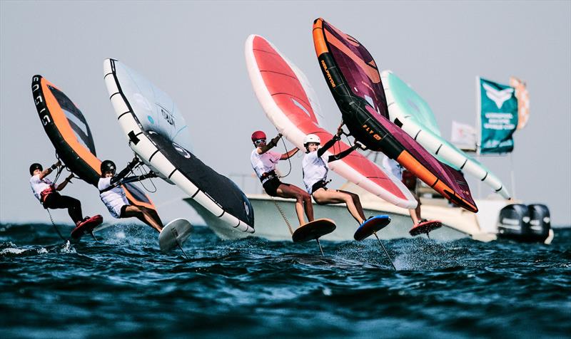 Up to 8 races on the cards for Saturday's schedule - Ad Ports Group Wingfoil Racing World Cup Abu Dhabi, Day 2 photo copyright IWSA / Robert Hajduk taken at  and featuring the Wing Foil class