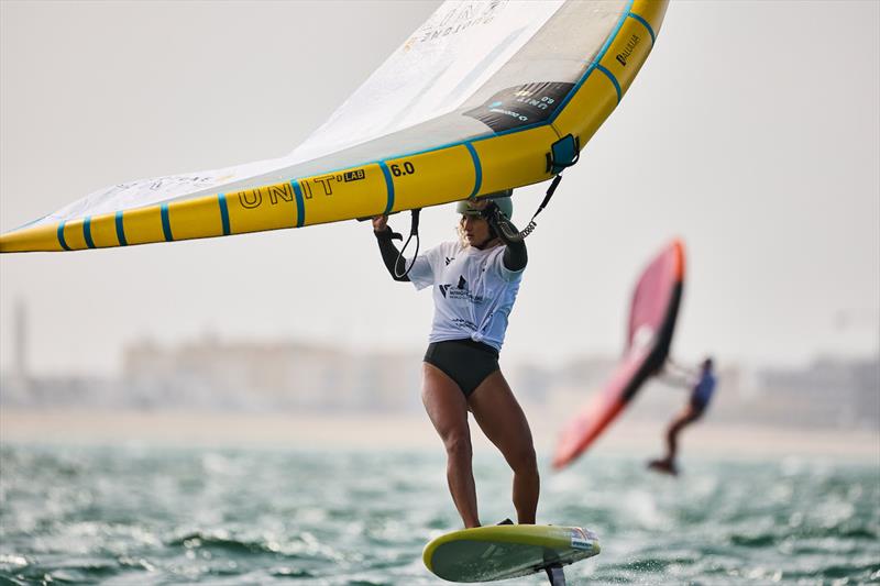 Paula Novotna is working on improving her racing skills - Ad Ports Group Wingfoil Racing World Cup Abu Dhabi - photo © IWSA / Robert Hajduk