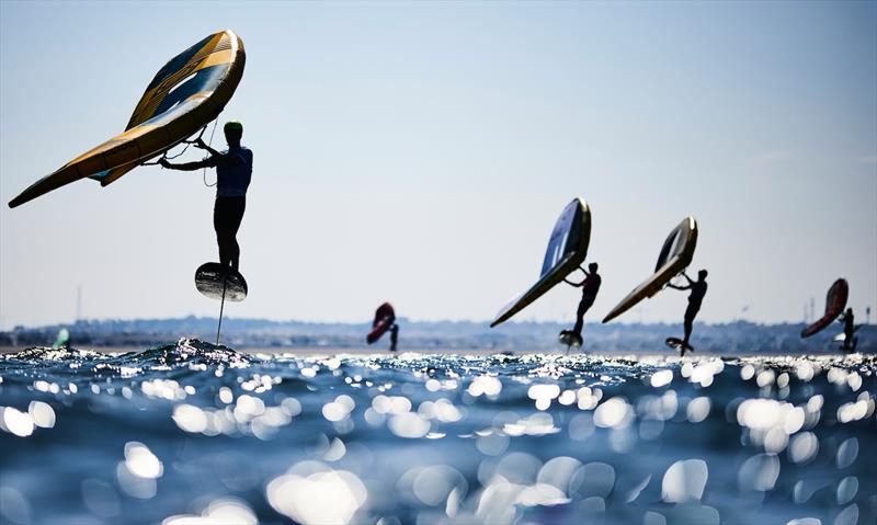 Sparkling conditions earlier in the week - Ad Ports Group Wingfoil Racing World Cup Abu Dhabi photo copyright IWSA / Robert Hajduk taken at  and featuring the Wing Foil class