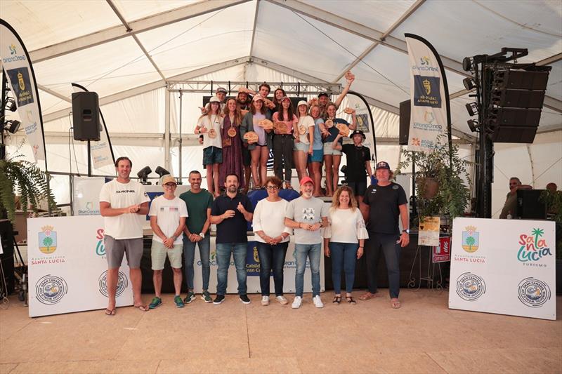 Family pic and prize giving ceremony - 2023 Wingfoil World Championship Gran Canaria photo copyright Jesu´sde Leo´n taken at  and featuring the Wing Foil class