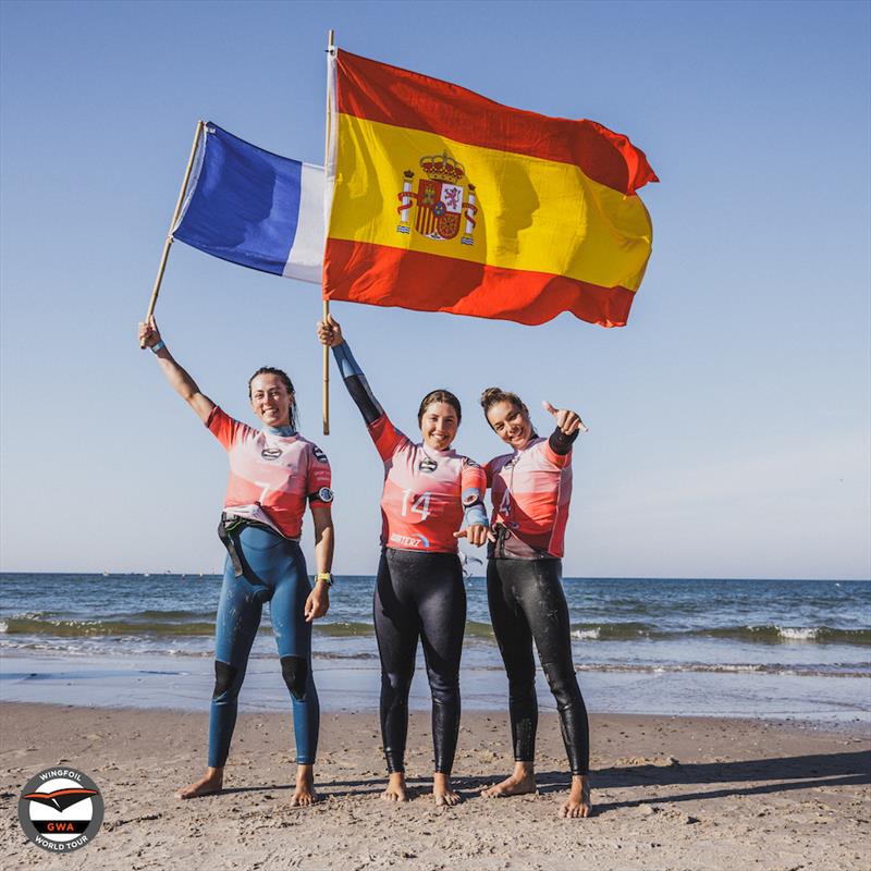 Kylie Belloeuvre, Nia Suardiaz, Orane Ceris - GWA Wingfoil World Cup Denmark 2023 Day 5 photo copyright Lukas K Stiller taken at  and featuring the Wing Foil class