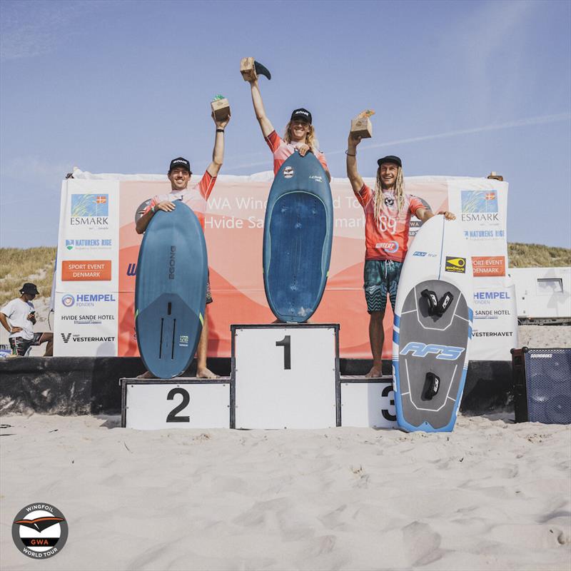 Alan Fedit, Bastien Escofet, Malo Guenole - GWA Wingfoil World Cup Denmark 2023, final day - photo © Lukas K Stiller