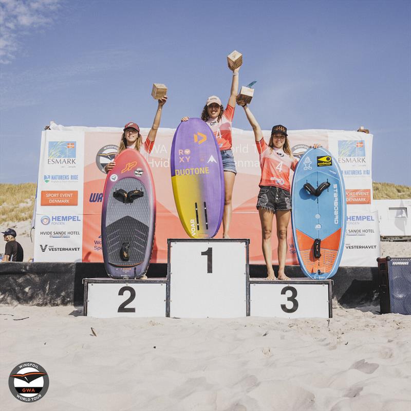 Kylie Belloeuvre, Nia Suardiaz, Orane Ceris - GWA Wingfoil World Cup Denmark 2023, final day - photo © Lukas K Stiller