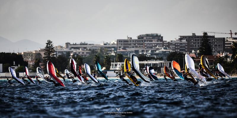 Great conditions right off Poetto Beach - 2023 WingFoil Racing World Cup Cagliari - Day 1 - photo © IWSA Media / Robert Hajduk