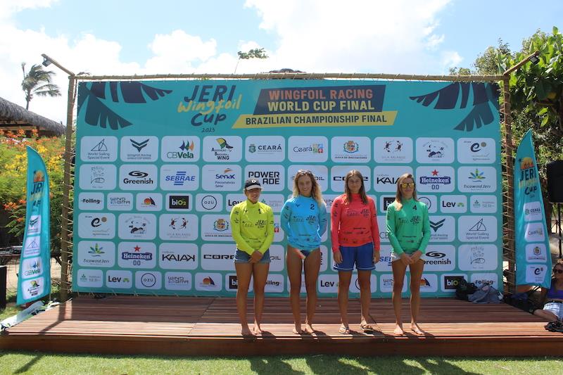 The top four women at the start of the day: Suardiaz, Novotna, Spanu & Ceris - Day 2 of WingFoil Racing World Cup Brazil - photo © IWSA media