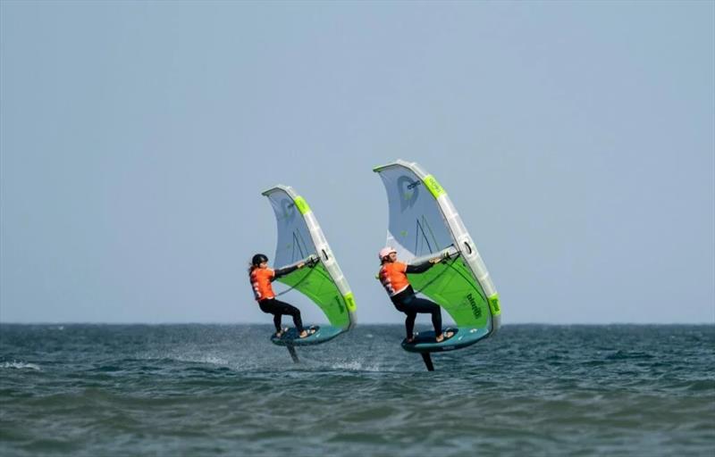 Francesco Cappuzzo and Julien Rattotti - GWA Wingfoil World Cup Leucate, Day 5 photo copyright Samuel Cardenas taken at  and featuring the Wing Foil class