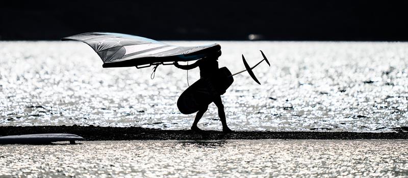 Walking back from no racing - 2024 WingFoil Racing World Cup Turkiye day 1 - photo © IWSA media / Robert Hajduk
