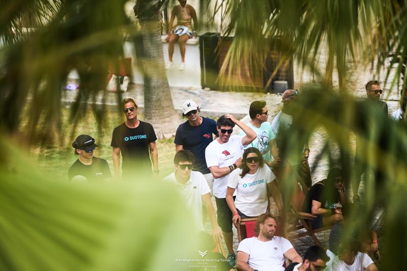 Rider's briefing, getting set for the competition - 2024 WingFoil Racing World Cup Turkiye day 1 - photo © IWSA media / Robert Hajduk