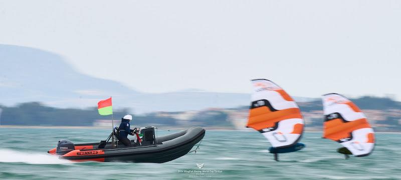 On the water umpiring in the medal series - 2024 WingFoil Racing World Cup Turkiye - photo © IWSA media/ Robert Hajduk
