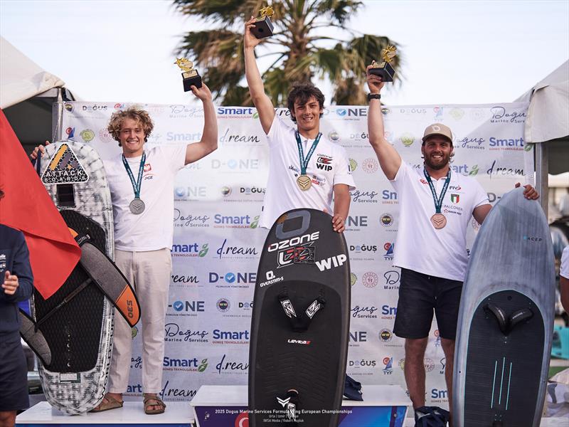 France, Poland and Italy represented on the men's championship podium - 2025 Dogus Marine Services Formula Wing European Championships - photo © IWSA media / Robert Hajduk
