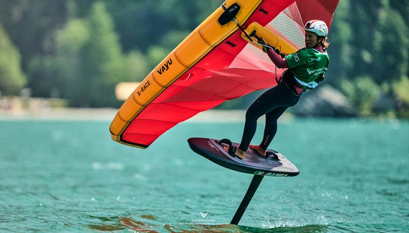 Marta Monge [ITA] shines on the lake - Ensis Engedinwing 2025 WingFoil Racing World Cup Switzerland - Day 3 - photo © IWSA media / Robert Hajduk