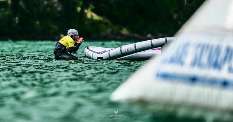 Maddalena Spanu [ITA] still leading after missing three races - Ensis Engedinwing 2025 WingFoil Racing World Cup Switzerland - Day 4 photo copyright IWSA media / Robert Hajduk taken at  and featuring the Wing Foil class