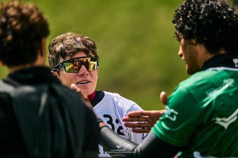 Rookie JP Lattanzi [USA] impressed the seasoned competitors - Ensis Engedinwing 2025 WingFoil Racing World Cup Switzerland - photo © IWSA media / Robert Hajduk