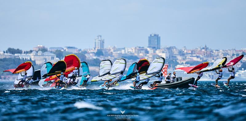 Rabbit start - Audi 2025 WingFoil Racing World Cup Türkiye - Day 1 - photo © IWSA media / Robert Hajduk