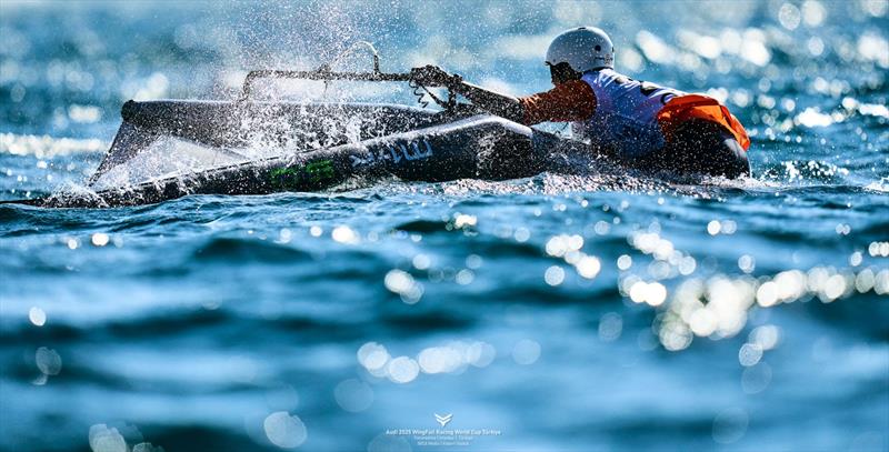 Grueling conditions on day 2 - Audi 2025 WingFoil Racing World Cup Türkiye - photo © IWSA media / Robert Hajduk
