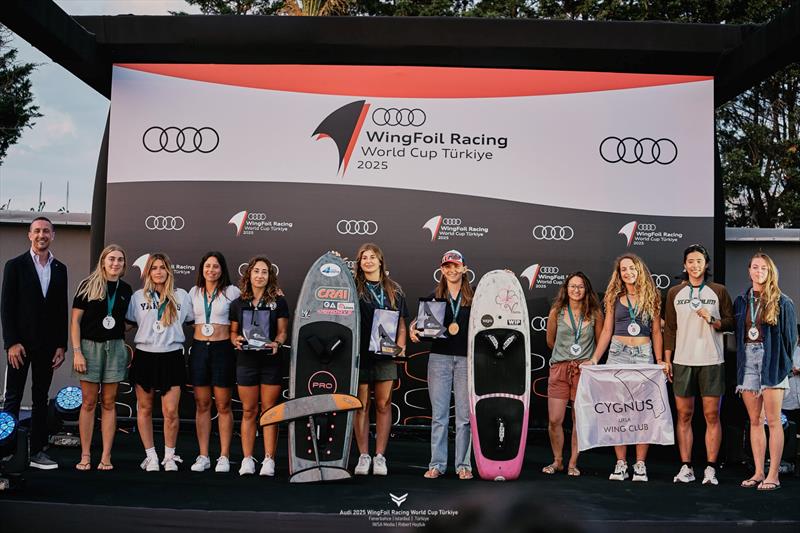 Podium - Audi 2025 WingFoil Racing World Cup Türkiye fiinal day - photo © IWSA media / Robert Hajduk