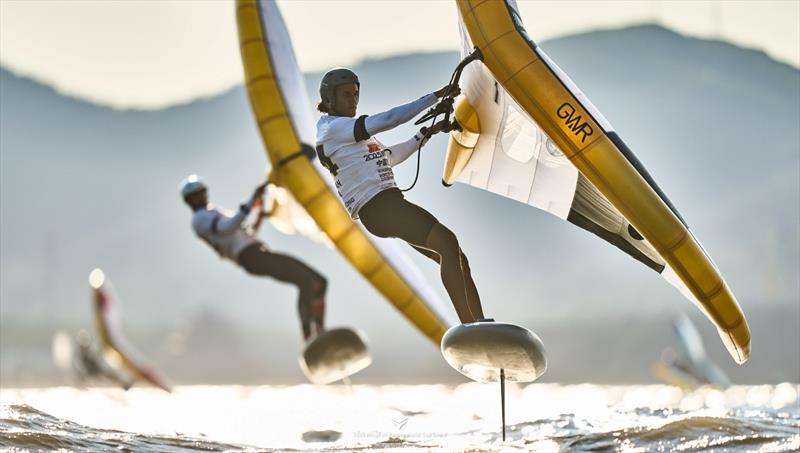Alessandro Jose Tomasi [ITA] is looking to repeat his win from Istanbul - 2025 WingFoil Racing World Cup China - Day 3 photo copyright IWSA media / Robert Hajduk taken at  and featuring the Wing Foil class