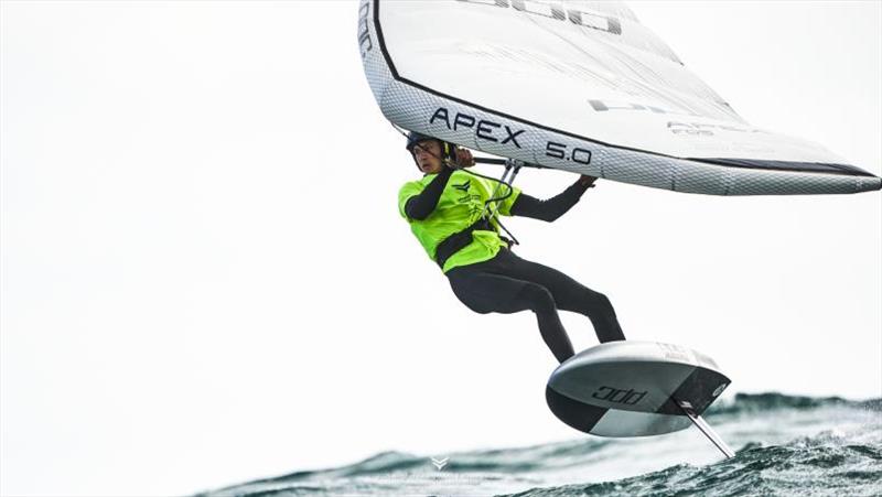 Kosta Gladiadis (NZL) topped qualifying after winning seven of 16 races - 2025 Youth Worlds - Portugal - October 2025  photo copyright IWSA / Robert Hajduk taken at  and featuring the Wing Foil class
