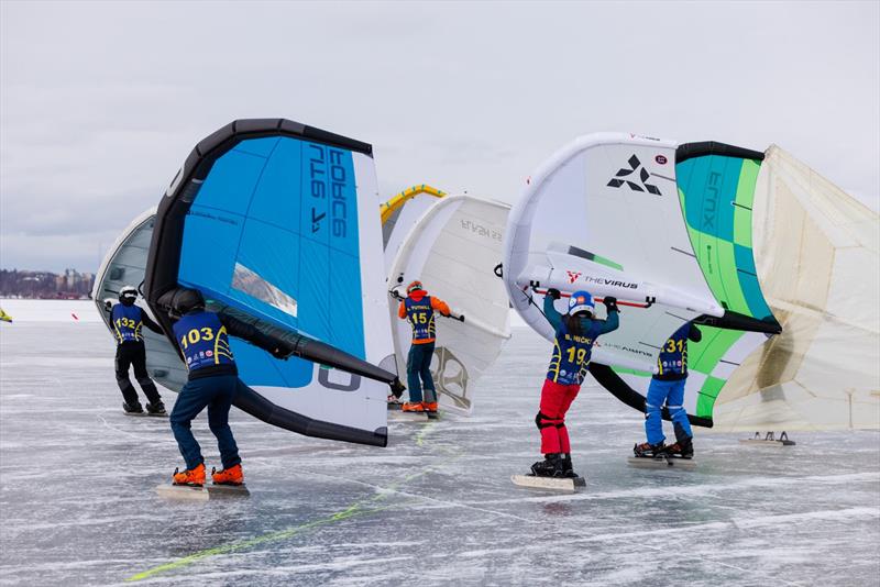 2026 Ice and Snow Sailing World Championships in Västerås, Sweden - Day 1 photo copyright Richard Ström taken at  and featuring the Wing Foil class