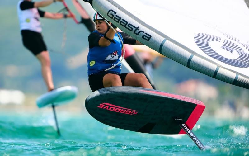 Maddalena Spanu at the WingFoil Racing World Cup in Turkey photo copyright WingFoil Racing taken at  and featuring the Wing Foil class