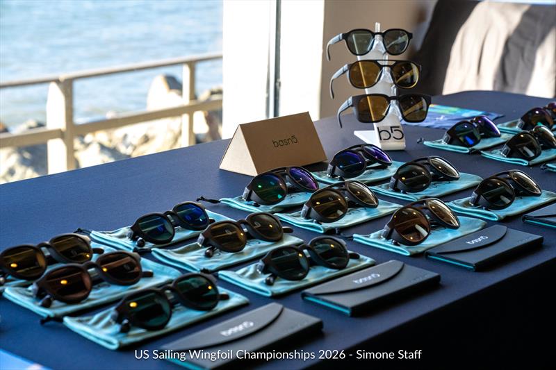 basn5 sunglasses on display at the US Sailing Wingfoil Championships 2026 photo copyright Simone Staff taken at St. Francis Yacht Club and featuring the Wing Foil class