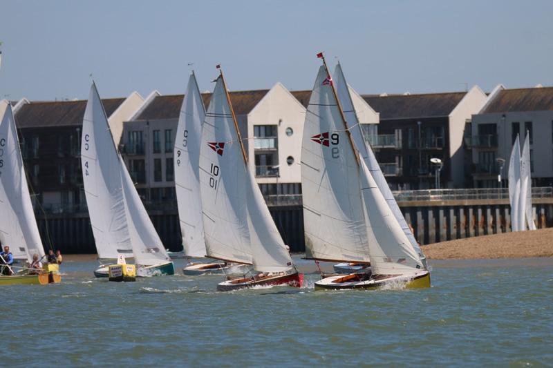 Wivenhoe One Design fleet on Learning & Skills Solutions Pyefleet Week day 4 photo copyright William Stacey taken at Brightlingsea Sailing Club and featuring the Wivenhoe One Design class