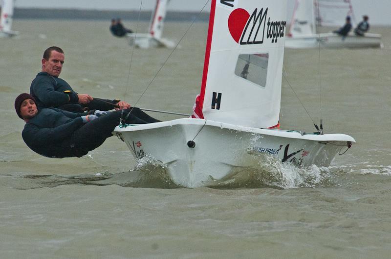 Nick Craig and Alan Roberts, representing the Merlin Rocket class, win the 2013 Endeavour Trophy photo copyright Graeme Sweeney / www.marineimages.co.uk taken at  and featuring the Topaz Xenon class