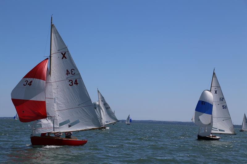 The three XOD podium boats 1st Athena - X51 (David McGregor), 2nd Mersa - X34 (Eric Williams) and 3rd Little X - X128 (Gary Rossall) during the Central Solent Championship 2022 photo copyright Phil Horton taken at Hamble River Sailing Club and featuring the XOD class