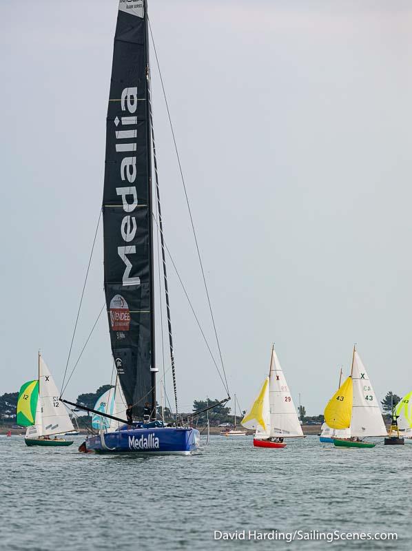 Pip Hare's Medallia with the XOD fleet at Bournemouth Digital Poole Week 2022 day 5 photo copyright David Harding / www.sailingscenes.com taken at Parkstone Yacht Club and featuring the XOD class