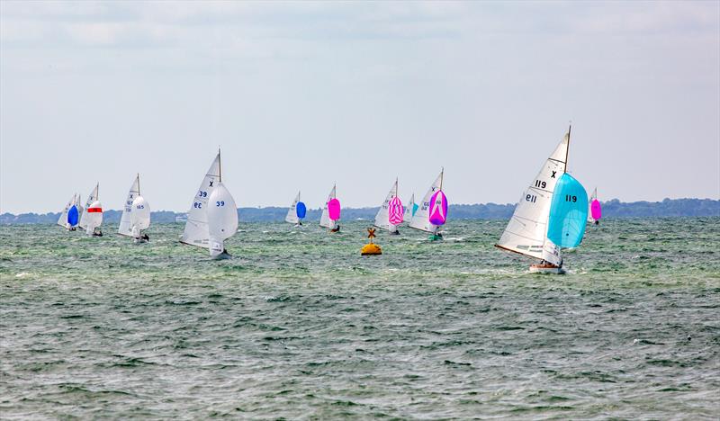 XOD fleet on Day 4 of Cowes Week 2025 photo copyright Martin Augustus / www.sailingimages.co.uk taken at Cowes Combined Clubs and featuring the XOD class