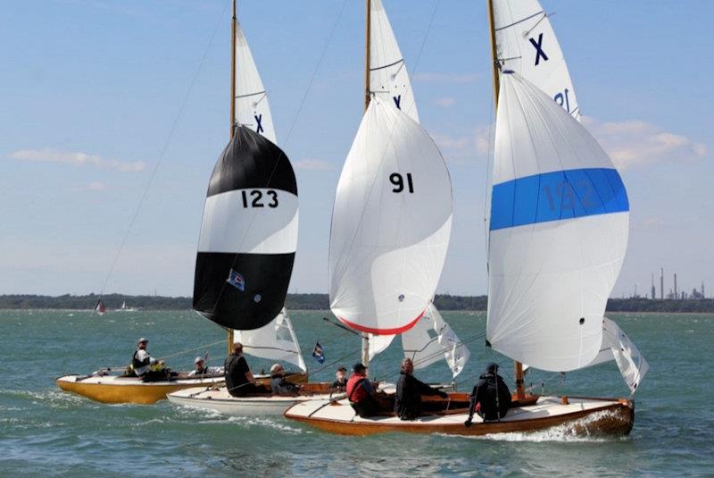 Peter Baines owned and helmed X192 Felix, shown here approaching the finishing line in first place at Cowes Week 2022 photo copyright XOD Class Association taken at Cowes Combined Clubs and featuring the XOD class
