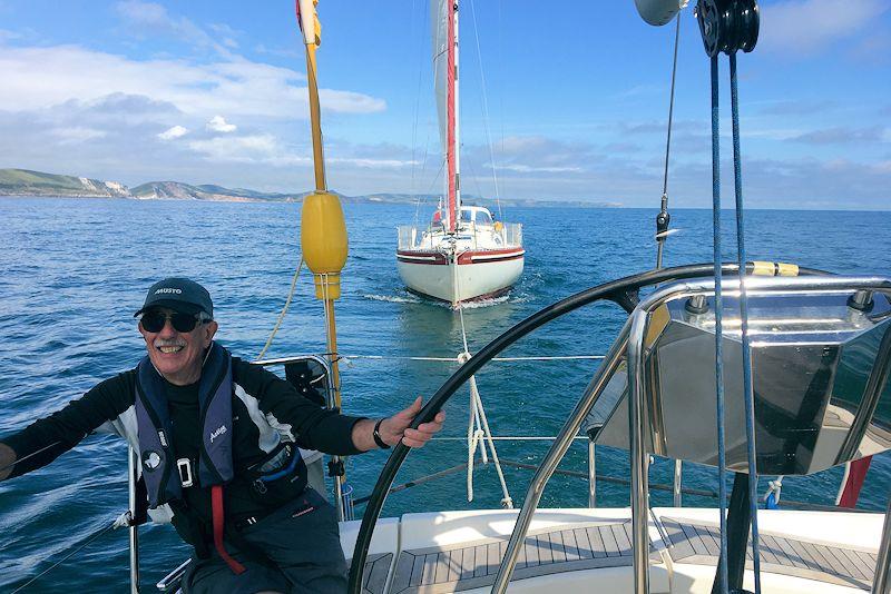 Phoenix YC's RelaX takes on a tow after a Pan-Pan call due to engine failure photo copyright PYC taken at Phoenix Yacht Club and featuring the X-Yacht class