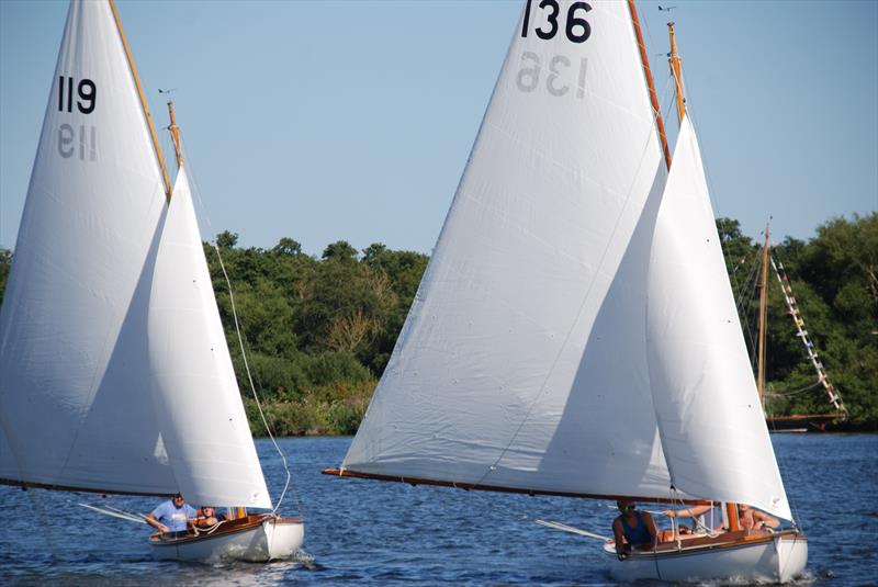 The Miller and Gallium Hawk battle for second place at Wroxham Week - photo © Bill Webber & Ivan Ringwood