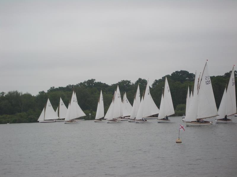 Start of the first race during the Yare and Bure Open at Norfolk Broads YC photo copyright Bill & Diana Webber taken at Norfolk Broads Yacht Club and featuring the Yare & Bure One Design class