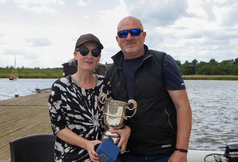 Chris Bunn & Niki Tansley win the Yare & Bure One Design open meeting at Norfolk Punt Club photo copyright Robin Myerscough taken at Norfolk Punt Club and featuring the Yare & Bure One Design class